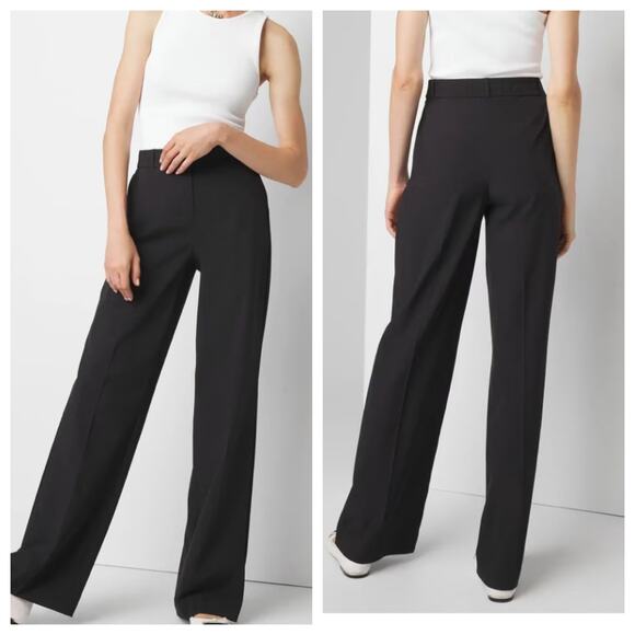 White House Black Market Trousers “Luna” Wide Leg lightweight Size 2 NWT - Picture 1 of 8